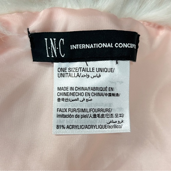 Inc International Concepts faux fur scarf - white and pink ombre - Picture 6 of 8